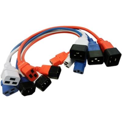 1m IEC (C14) Male to IEC (C13) Female Extension Cable Red